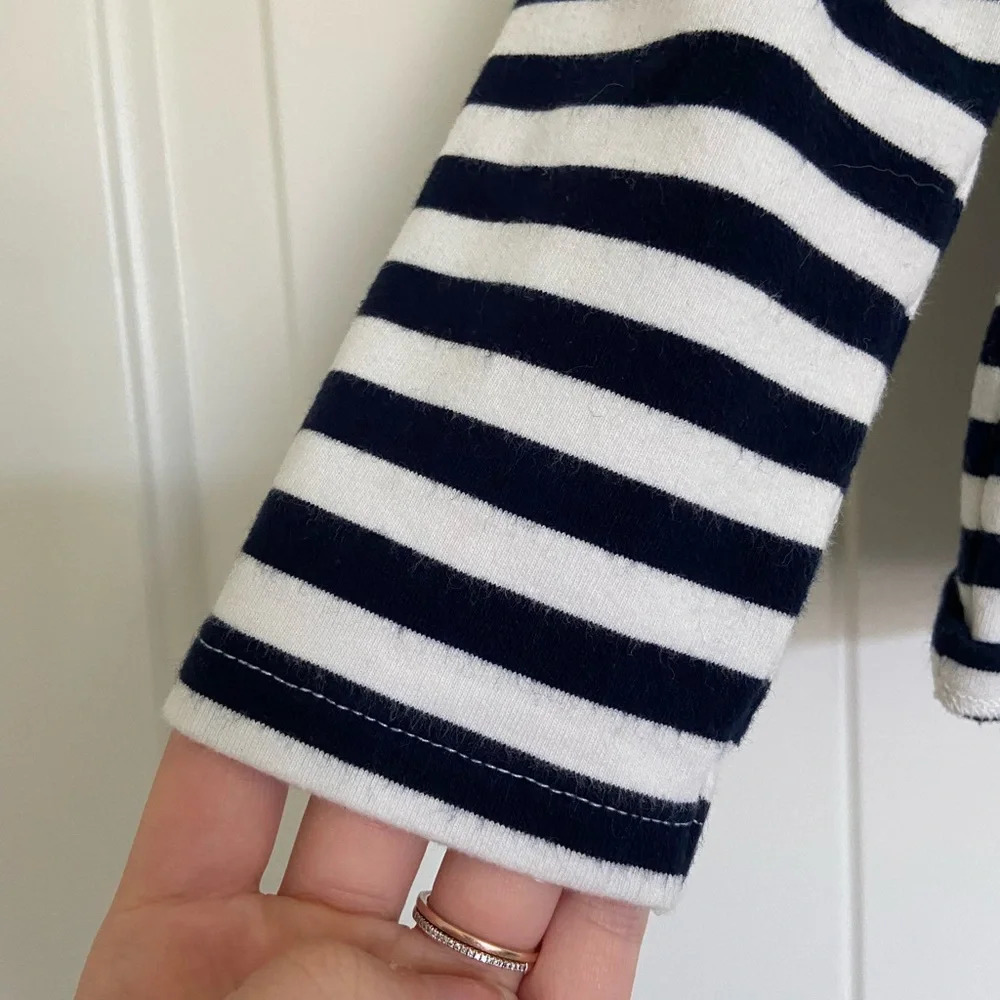 EUC | Genuine Kids by Oshkosh toddler girl’s striped button‎ up hooded jacket 4T - Picture 2 of 6